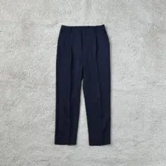 テーパードパンツ タック スラックス センタープレス オフィスカジュアル 無印