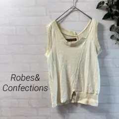 【Robes&Confections】リネン ノースリーブ ニットトップス