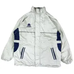 C.H. OUTERWEAR ナイロンジャケット シルバー×ネイビー XL 古着