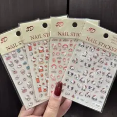 サンリオ＆キャラクターネイルステッカーシール4枚セット