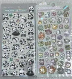 BONBON DROP ボンボンドロップシール　パンダ　ねこ　動物園