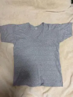 Champion VネックTシャツ 無地　88/12 USA製 80s 古着