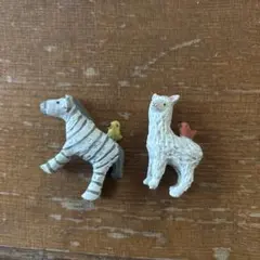 ノーティーアニマル　シマウマと小鳥　アルパカと小鳥