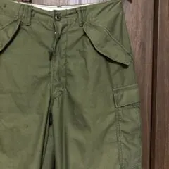 70s USA製 USARMY M-65 カーゴパンツ S-R 緑