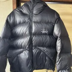 Stussy フード付きダウンジャケット ブラック