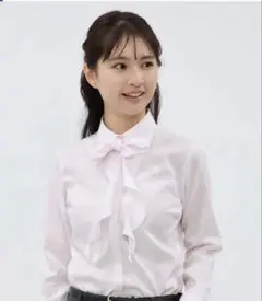 レギュラーカラーボウタイブラウス【長袖】