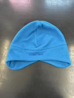 mont-bell フリースニット帽 青