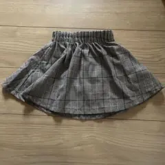 【グローバルワーク】グレンチェック スカート 100cm ショートパンツ付き