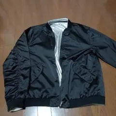ZARA MA-1 フライトジャケット リバーシ　裏表　ブラック&シルバーのサムネイル
