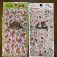 プチドロップステッカー　バンビ　101匹わんちゃん