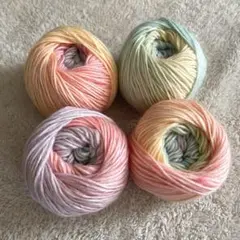 グラデーションコットンヤーン ① 200g パステル