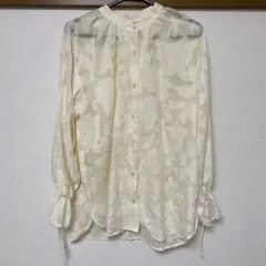 apres jour clair 2WAYオパールシャツ 花柄透け感長袖シャツのサムネイル