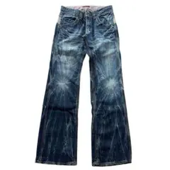 00s archive blue way flare denim y2k