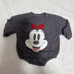 ミニーマウスロンパース ダークグレー Disney７０センチ