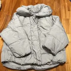 今だけ価格！！グレー フード付き ダウンジャケット 38