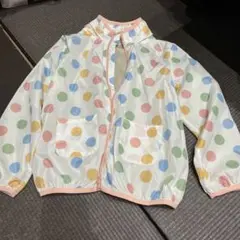 水玉模様 フルジップジャケット　130cm