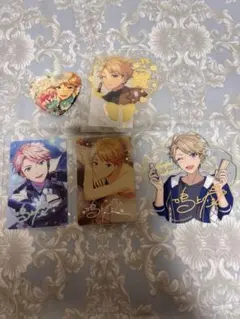 あんスタ　嵐　とるパカ　ハート缶バッジ
