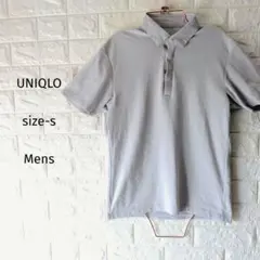 300円〜 UNIQLO ドライポロシャツ S メンズ ライトグレー 吸汗速乾のサムネイル