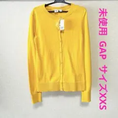 未使用 ギャップ 長袖ニットカーディガン XXS イエロー