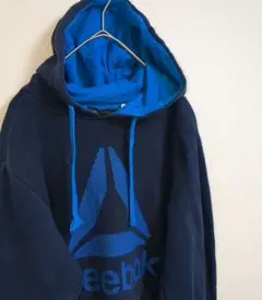 古着　Reebok　リーボック　ポーカー　スウェット　青