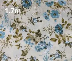 1.7m 綿60ローン　モスグリーン野の花 延長不可