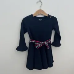 Ralph Lauren ネイビー ワンピース 24M 長袖 フリル袖