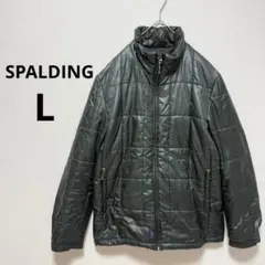 スポルディング コンパクト ナイロンジャケット アウター 軽い 薄手 緑 L