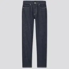 【UNIQLO】スリムストレートハイライズジーンズ Navyのサムネイル