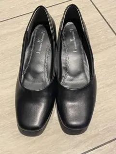 Romeo Valentino 黒 パンプス 25.5センチ