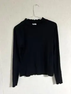COLZA リブメロウ長袖カットソー ブラック Mサイズ 黒 リブニット