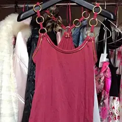 タンクトップ ワインレッド