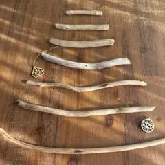 クリスマスウォールツリー素材　流木　7本セット