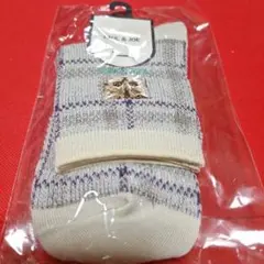 KAHIL & JOE 猫刺繍 チェック柄ソックス