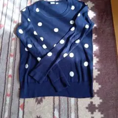 GAP ネイビー ドット柄 ニットセーター XS