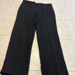 メンズ スラックス パンツ ブラック センタープレス ボトムス 昭和レトロ