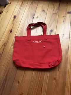MILK トートバッグ レッドのサムネイル