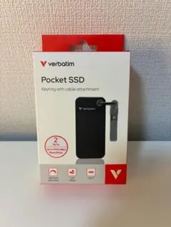 市価7万円【新品・購入証明】大容量2TB Verbatim Pocket SSDのサムネイル
