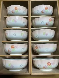 有田焼　親子鉢5客セットを2箱まとめてのサムネイル