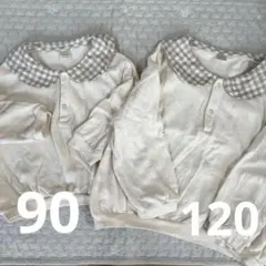 バースデイ テータテート くま耳セーラー襟トレーナー 90 120