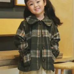 BEAMS mini コート　チェック柄　90サイズ