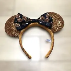 ディズニー カチューシャ スパンコール オレンジ ミニー