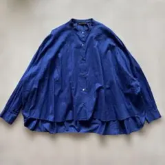 ポ*ー様 美品♪ヨーガンレール コットン100% シャツ 刺繍 バンドカラー 