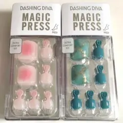 ダッシングディバ マジックプレス ネイルチップ　つけ爪　ペディ　2点セット