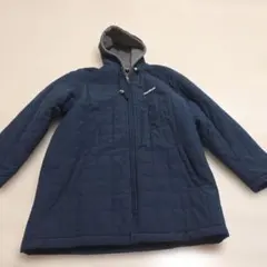 Reebok キルティング フード付きジャケット ネイビー M
