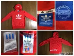 90s 古着 西ドイツ製 アディダス トレフォイル 三つ葉 ビッグロゴ パーカ