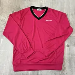 【YONEX】ヨネックス Vネック 長袖 トレーナー スポーツウェア M ピンク