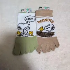 ✧⁠⁠✧PEANUTS スヌーピー 五本指ソックス 23〜25cm✧✧２足セット