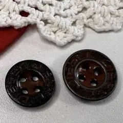 DIESEL ロゴ入り 4つ穴 ボタン 2個セット 約18mm／15mmのサムネイル
