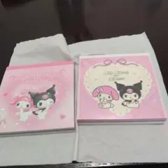 サンリオ、MY MELODY、クロミ、スクエアメモ帳セット