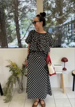 【新品】posy airy dot tops blackのサムネイル